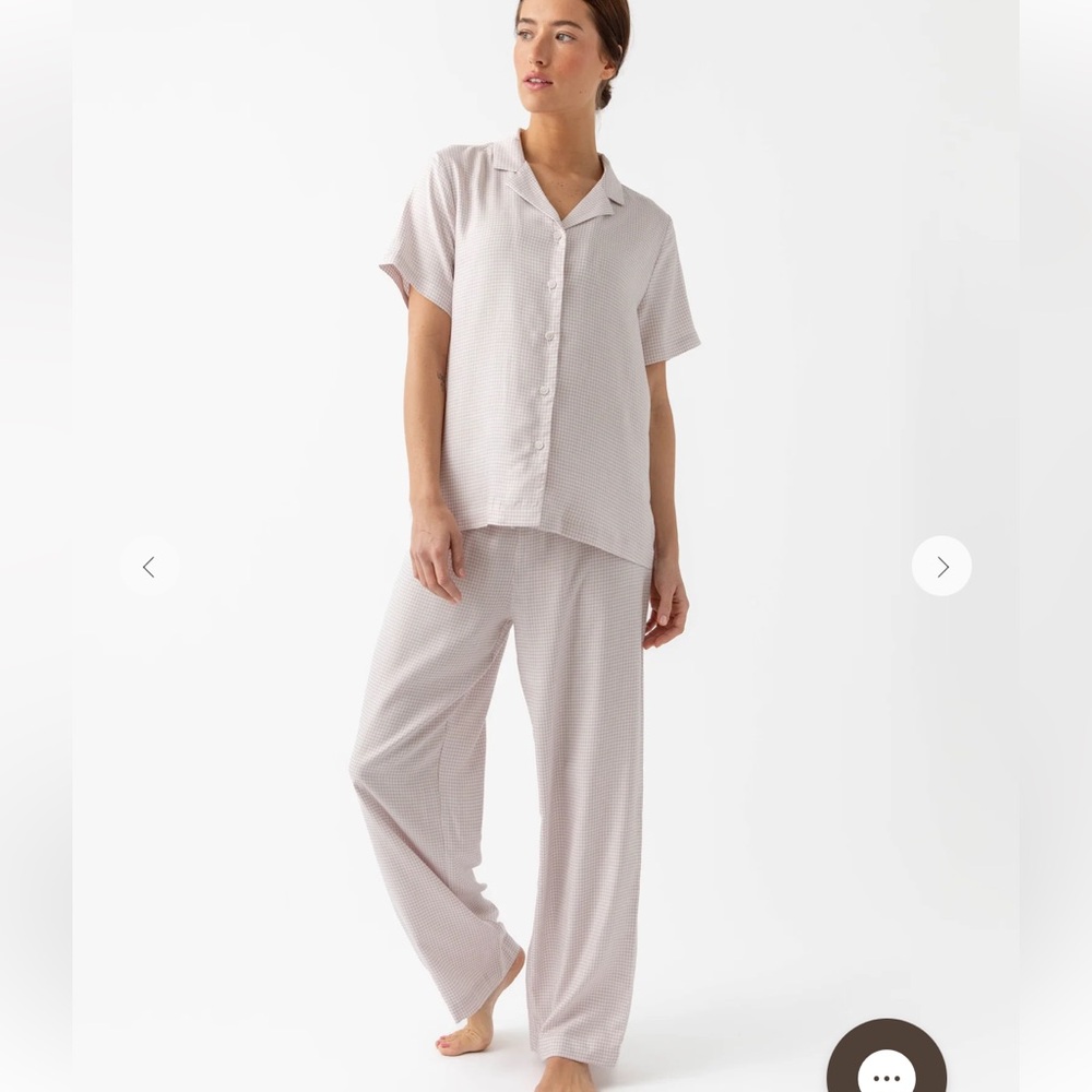 Cozy Earth Lavender mini gingham soft woven pajamas size small